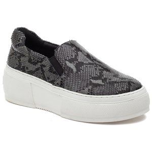 J/Slides Cleo Platform Leather Snake Embossed Shoe